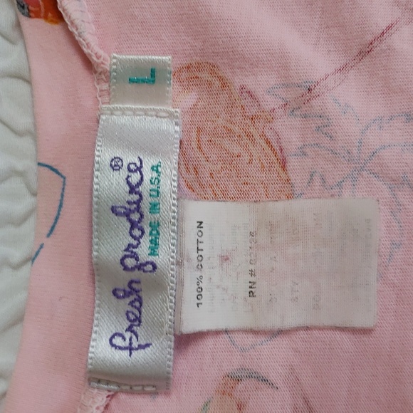 Fresh Produce Womens Soft Pink  Flamingo Print V-Neck Sleeveless T-shirt, Size L - Picture 12 of 12
